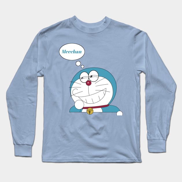 Doraemon Long Sleeve T-Shirt by Vectraphix